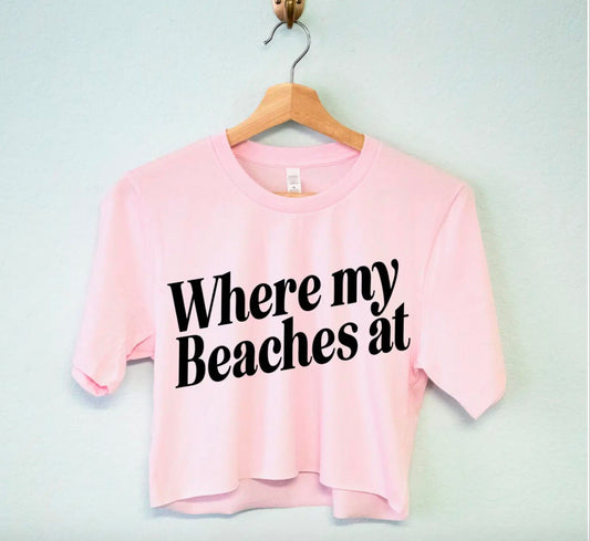 Beaches cropped Top Tee